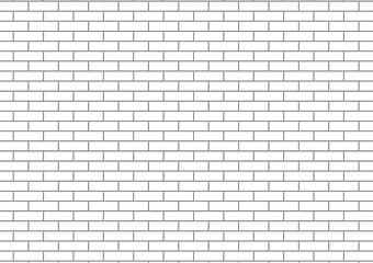 White brick wall is texture vector for use wallpaper. Abstract pattern stonewall background.