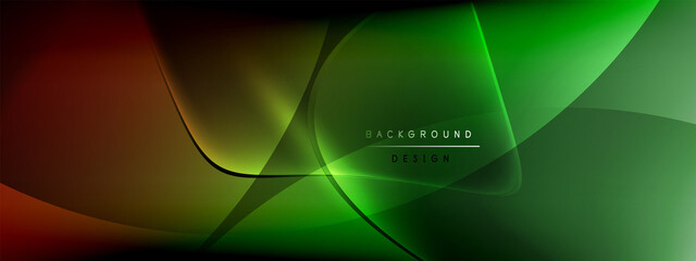 Vector abstract background - liquid bubble shapes on fluid gradient with shadows and light effects. Shiny design template for text