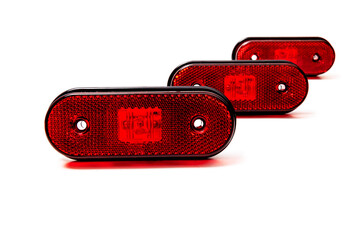 Truck rear LED side light isolated white background