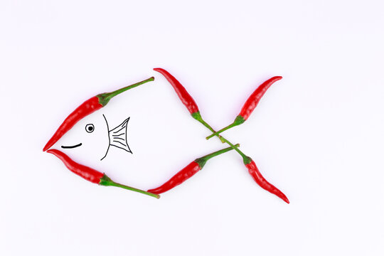 red chili in shape flish