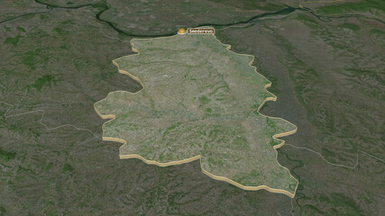 Podunavski, Serbia - extruded with capital. Satellite