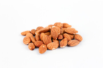 almonds on a white background