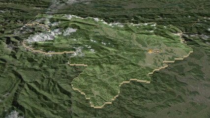 Gorenjska, Slovenia - extruded with capital. Satellite
