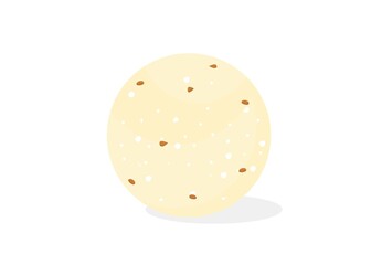 Rava,Rawa Laddu laddu Indian Sweets or Mithai Food Vector