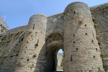 Fototapeta na wymiar Château de Dinan dans les Côtes d'Armor en Bretagne