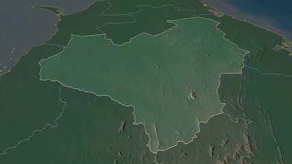 Anuradhapura, Sri Lanka - outlined. Relief