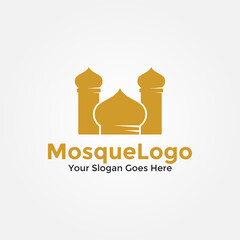 Islamic logo vector, creative muslim design, simple mosque logo design