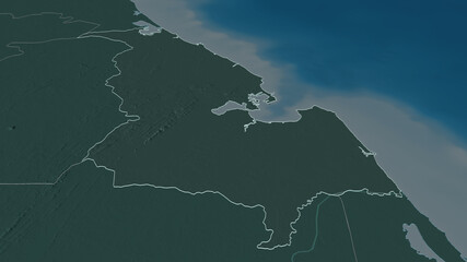 Trincomalee, Sri Lanka - outlined. Administrative