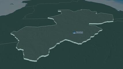 Vavuniya, Sri Lanka - extruded with capital. Administrative