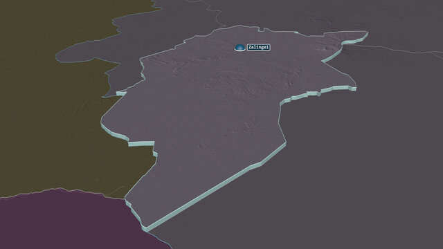 Central Darfur, Sudan - extruded with capital. Administrative