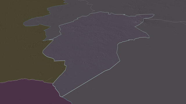 Central Darfur, Sudan - outlined. Administrative