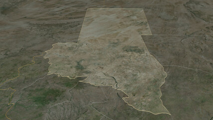 North Darfur, Sudan - outlined. Satellite