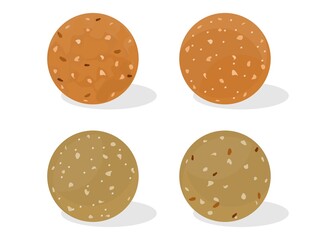 Gond laddu Indian Sweets or Mithai Food Vector