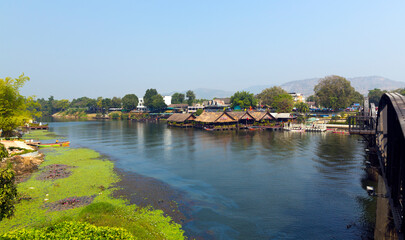 Fototapeta na wymiar river Kwai (Khwae) in Kanchanaburi, Thailand