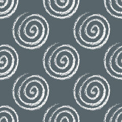 Seamless hand drawn pattern with spirals.