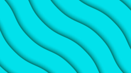 Illustration of blue waves in cartoon style in modern and high-quality processing