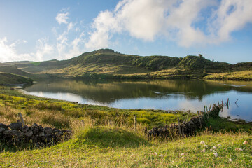 Fototapeta na wymiar Walk on the Azores archipelago. Discovery of the island of Pico, Azores. Madalena