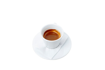 Traditional italian espresso in a small cup.