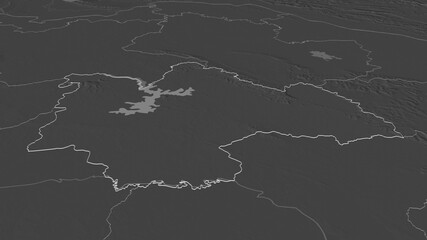 Kalasin, Thailand - outlined. Bilevel