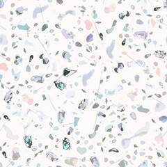 Terrazzo Texture Vector. Flooring Seamless Pattern