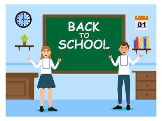 Welcome To School, Back to School Flat Design