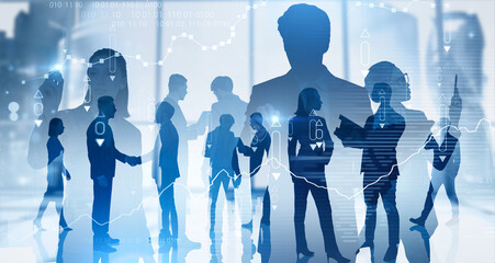 Business meeting in city office, partnership