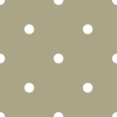 Classic Polka Dot Geometric Vector Repeated Seamless Pattern, in Neutral Beige / Taupe.  Perfect for Weddings, Fabric / Textiles, Decor, Scrapbooking, Wallpaper and Backgrounds - 360814703