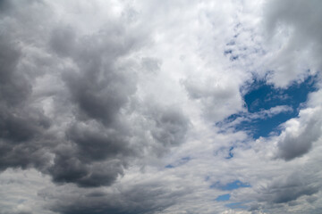 Colorful dramatic sky with cloud at sunset.