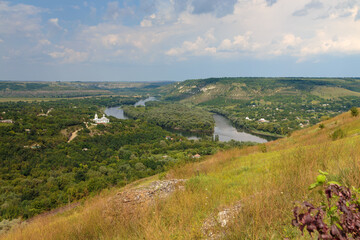 Obraz premium The beautiful scenery of the river Dniester.