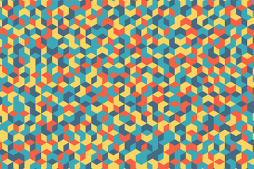 Colorful geometric shapes mosaic background.