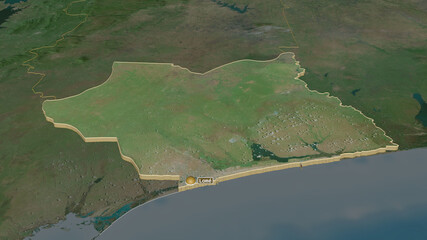 Maritime, Togo - extruded with capital. Satellite