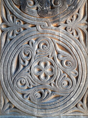 Ancient Georgian wood carving pattern