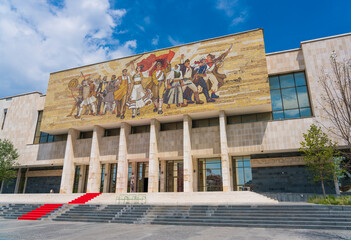 The building of National Museum of History in center of Tirana, albania.