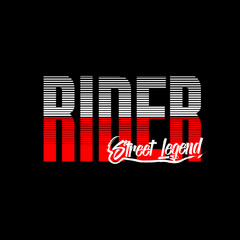 rider lettering vector illustration