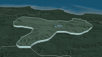 Amasya, Turkey - extruded with capital. Administrative