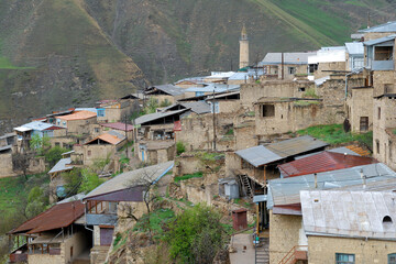 Sogratl old traditional avar village. Dagestan, North Caucasus, Russia.