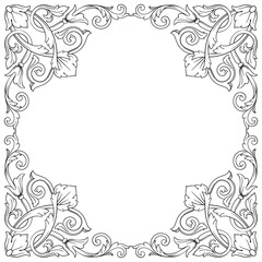 Classical baroque vector of vintage element for design. Decorative design element filigree calligraphy vector. You can use for wedding decoration of greeting card and laser cutting.