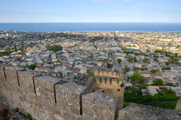 Derbent fortress Naryn Kala is the main touristic attraction in the city. Dagestan, North Caucasus, Russia.