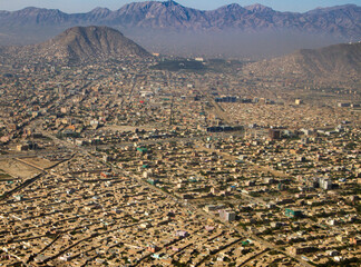 aerial view of the Kabul city, Afghanistan