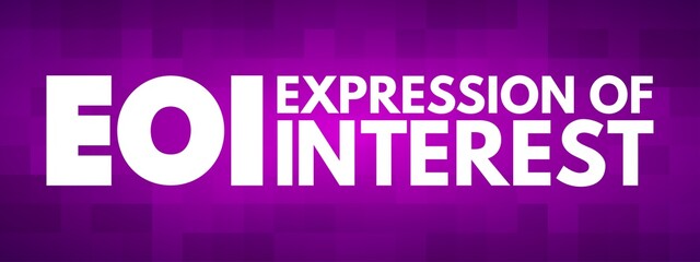EOI - Expression of Interest acronym, business concept background