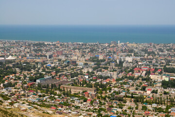Fototapeta na wymiar Panorama of Makhachkala. Dagestan, North Caucasus, Russia.