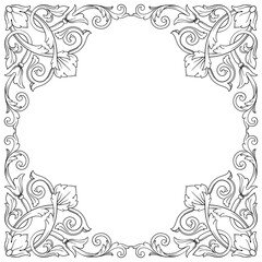 Classical baroque vector of vintage element for design. Decorative design element filigree calligraphy vector. You can use for wedding decoration of greeting card and laser cutting.
