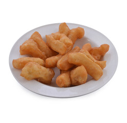 Cheese stick, Breadsticks with cheese, isolated on white background.