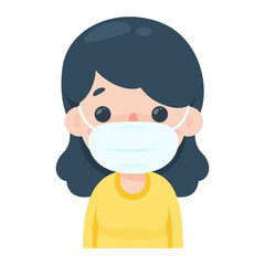 Women wearing masks to prevent the flu and the corona virus