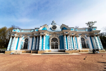 Grotto pavilion in Catherine park, Tsarskoe Selo (Pushkin), St. Petersburg, Russia