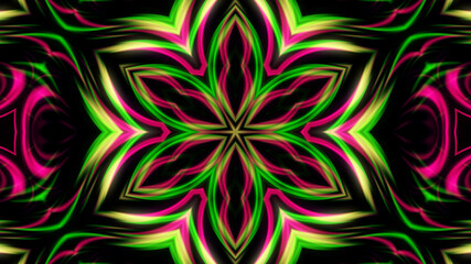 Designer kaleidoscope background with beautiful elements. New trends.