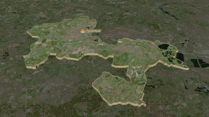 Windsor and Maidenhead, England - extruded with capital. Satellite