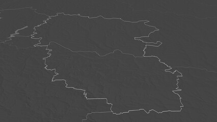 Luhans'k, Ukraine - outlined. Bilevel