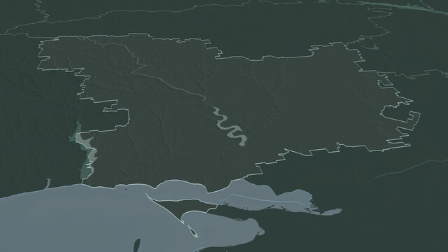 Mykolayiv, Ukraine - outlined. Administrative
