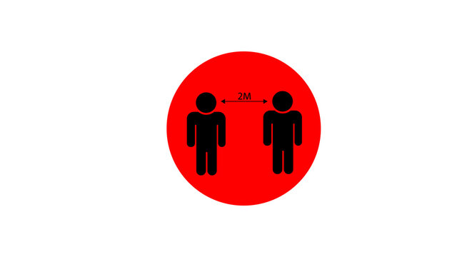 Coronavirus Maintain Social Distancing 2 Meters 6ft Alert Caution Warning Sign Notice